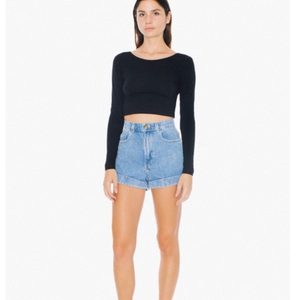 American Apparel high waisted denim shorts